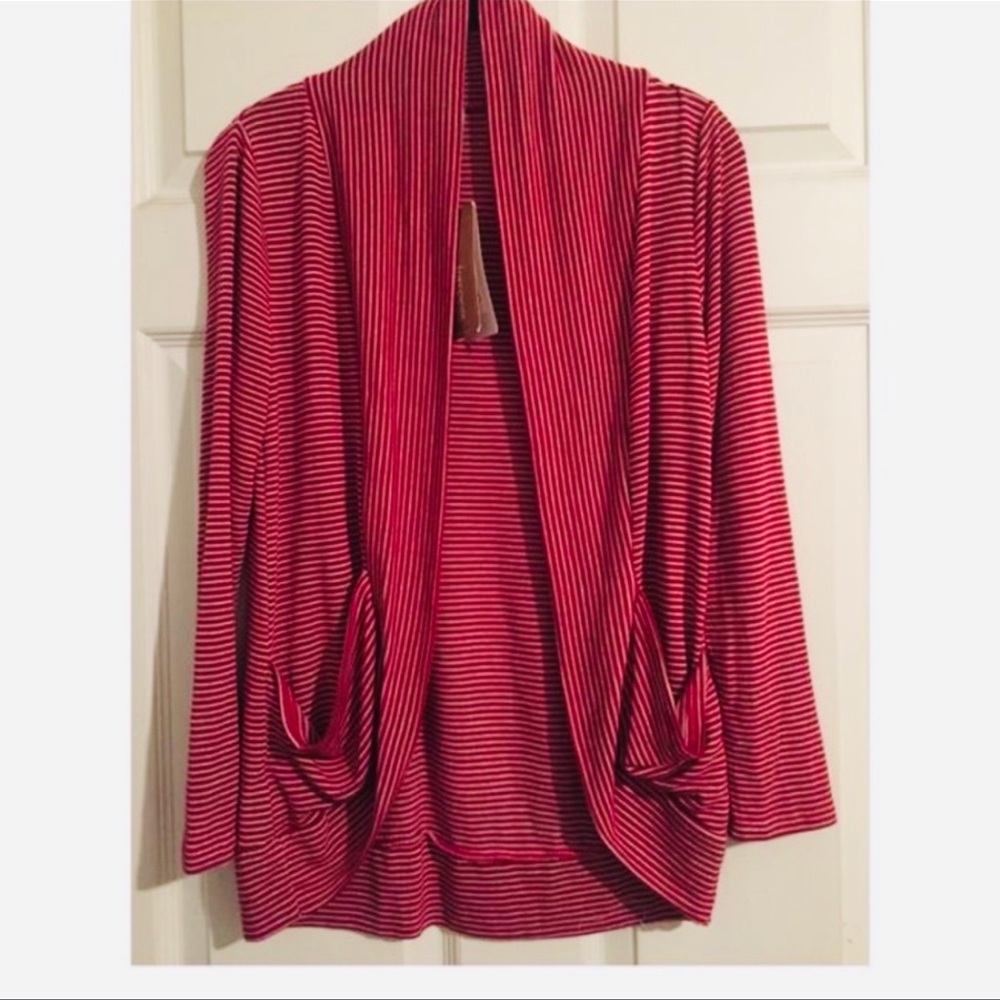 Francesca’s | Cardigan | Striped Red/White
